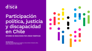 Portada del informe de participación política, en color morado con una ilustración abstracta.